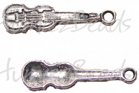 01376 Bedel Gitaar Antiek zilver (Nikkel vrij) 20mmx6mm 7 stuks