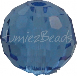 00082 Glasperle Imitation Swarovski 5000 round Dark sapphire 4 stück