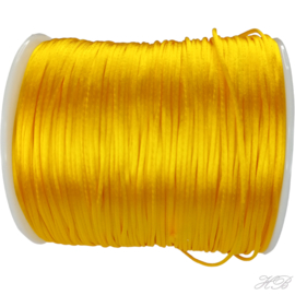 N-1028 Nylondraad (lijkt op satijnkoord) Yellow 1mm ±14 meter