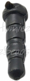 00701 Dustplug mobiel zwart 16mmx3,5mm; gat 1,5mm 12 stuks