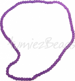 03571 Glasperle strang (±40cm) frosted Violett 4mm 1 strang