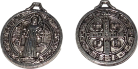 02872 Bedel religieus Antiek zilver (Nikkelvrij) 25x22x2mm; gat 1,5mm 1 stuks