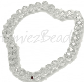 03435 Imitatie swarovski streng (±25cm) Transparant 10mmx7mm 1 streng