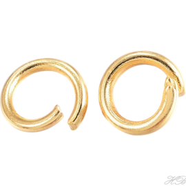 05570 Ringetjes (304 stainless steel) Goudkleurig (18k) 4x0,7mm ±40 stuks