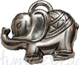 00715 Anhänger elefant versilbert (metall-look) 36mmx36mm