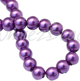 04017 Glasparel DarkOrchid 3-4mm; gat 0,5mm 1 streng ±30cm