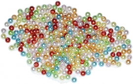 02166 Acrylperlen Mixed color 4mm 10 gramm