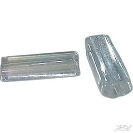 05260 Glaskraal Buisje (in potje) Chrystal AB   10x3,5mm; gat 1mm ±15 gram