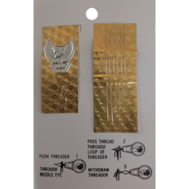 G-0019 Naalden Miyuki extra fijn set van 6 stuks + threader   1 Stuks