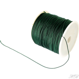 N-0502 Nylondraad (lijkt op satijnkoord) Dark green 0,5mm ±14 meter