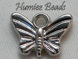 02296 Metallook bedel vlinder Antiek zilver 15mmx9mm