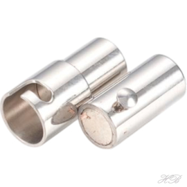 01960 Magneetslot draaisluiting Metaalkleurig 304 stainless steel  18x5mm, gat 4mm 1 stuks