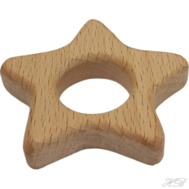00053 Holzperlen Ring ster Antiksilber (Nickelfrei) 55x10mm 1 Stück