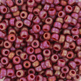 MR-08067 Miyuki Rocailles opaque glazed frosted rainbow dark red (8-4696) 8/0 ±10 gram