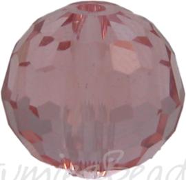 01087 Glasperle Imitation Swarovski 5000 round Rose 10mm 4 stück