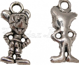 03077 Bedel Mickey Mouse Antiek zilver 18mmx8mmx4,5mm 3 stuks