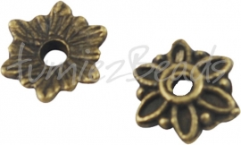 03777 Käppchen blume Antikbronze (Nickelfrei) 2mmx8mm; loch 1mm 20 stück