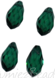 04339 Glaskraal druppel Emerald 4 stuks