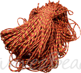 PARA-4030 Paracord Orange-gelb-braun 4mm 6 meter