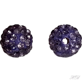 03789 Fimokraal Discobal Purple  10mm; gat 1,5mm 1 stuks