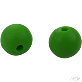 01363 Siliconenkraal Rond Groen 10mm; gat 2mm 8 stuks