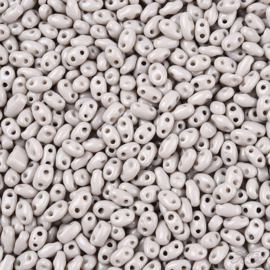 01552 Duo-bead Baking painted Linen   5~6x2,5~3,5x3mm; gat 0,7~0,9mm ±10 gram