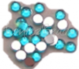 01454 Plaksteen acryl Blauw 3mm ±25 stuks