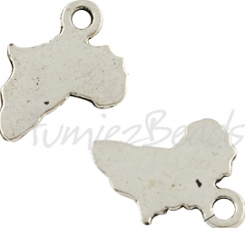 03761 Bedel tekst blanco paardenhoofd Antiek zilver (Nikkelvrij) 9mmx11mmx1mm 10 stuks