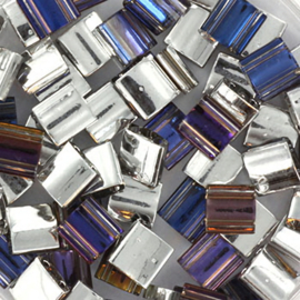 MT-05021 Miyuki Tila Czech coating crystal heliotrope (TL-4554) 5x5mm ±3 gram