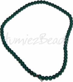 03502 Glaskraal streng (±40cm) imitatie jade Groen 6mm 1 streng