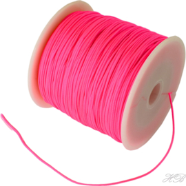 N-0507 Nylondraad (lijkt op satijnkoord) Deep Pink 0,5mm ±14 meter