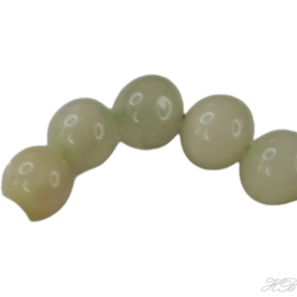 05127 Natuursteen streng (±30cm) Gemstone Lichtgroen 8mm; gat 1mm 1 streng