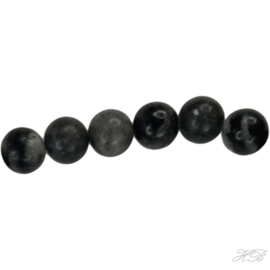 05095 Natuursteen streng (±30cm) Gemstone Grijs/zwart 10mm; gat 1mm 1 streng