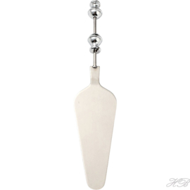Bestek-0008 Bestek Taartschep Metaalkleurig 201 stainless steel 203x39,5x15mm; pin 3mm 1 stuks