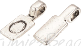 03076 Plakoog voor hangers (glue on bail) Antiek zilver (Nikkelvrij) 7 stuks