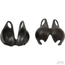 00948 Kalotje  Zwart (304 stainless steel)  6x4x2,5mm 5 stuks