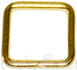 04120 Ringetjes Vierkant Goudkleurig (Nikkelvrij) 6mmx0,7mm ±50 stuks