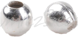 02877 Abstandhalter rond Silberfarbe (Nickelfrei) 2mm 4 gramm (± 200 stück)