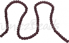 01414 Glaskraal imitatie swarovski faceted Abacus streng (±20cm) Paars 4mmx6mm 1 streng