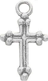 01691 Bedel kruis Antiek zilver (Nikkelvrij)14mmx8mm 11 stuks