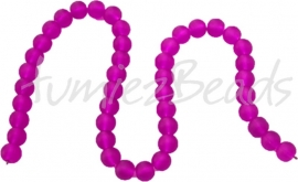 03602 Glasperle frosted strang ±40cm Violett 10mm 1 strang