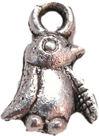 01214 Bedel lieve kleine pinguïn Antiek zilver (nikkelvrij) 15 stuks