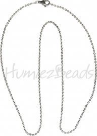 K-0005 Ketting Stainless steel Metaalkleurig 45cm 1 stuks