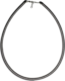Silk-5008 Seidenkordel Halskette Braun ±45cm (ohne verlängerungskette) 1 stück