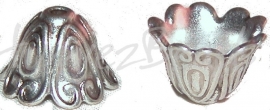 01179 Endkappe curl Antiksilber (Nickelfrei) 15mmx11mm 3 stück
