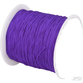 N-0505 Nylondraad (lijkt op satijnkoord) Dark violet 0,5mm ±14 meter