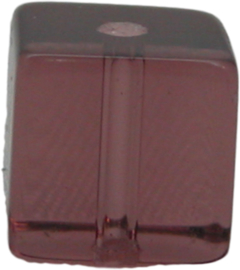 02003 Glaskraal vierkant Bordeaux 10mmx10mm 1 streng (±30cm)