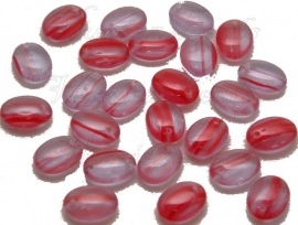 02882 Tschechische glasperle Rot-Transparent 3mmx8mmx11mm 25 stück