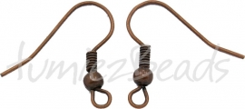 02472 Ohrhaken​ Kupferfarbe (nickelfrei) 18mm 6 paar