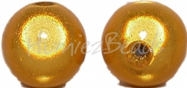 03372 Acryl perle miracle Gelb 12mm; loch 2mm 6 stück